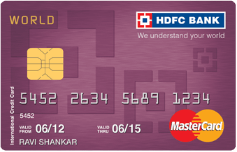 HDFC World MasterCard Credit Card